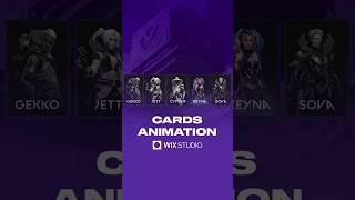 Cards Animation  Wix Studio wixstudio webdesign webdevelopment codefree [upl. by Anidnamra]