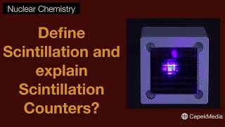 Define Scintillation and explain Scintillation Counter Nuclear Chemistry  Physical Chemistry [upl. by Nylyram]