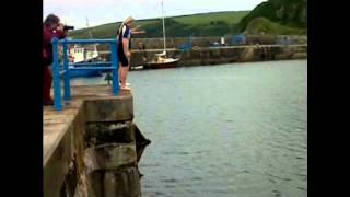 Mevagissey Harbour Jumping [upl. by Judus]