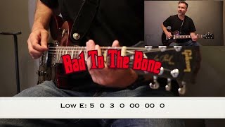 How to play beginner guitar Bad to the Bone [upl. by Kiryt]