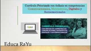 Currículo Priorizado en énfasis en Competencias [upl. by Engdahl]