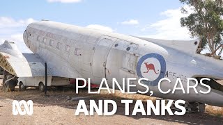 Australian farmer unveils huge private collection of planes cars and tanks ✈️🎖️🧑‍🌾  ABC Australia [upl. by Estele11]