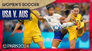 Trinity Rodman USWNT get the job done in 21 win over Australia  Paris Olympics  NBC Sports [upl. by Enidaj]