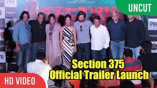 Section 375 Official Trailer Launch  Akshaye Khanna Richa ChadhaAjay Bahl [upl. by Doubler]