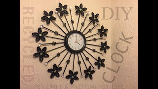 DIY Clock decorSpoon clock [upl. by Eillehs]