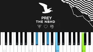 The Neighbourhood  Prey Piano tutorial [upl. by Mihalco]