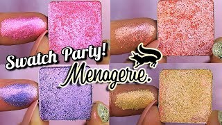 Menagerie Cosmetics  Swatching Everything I Own [upl. by Koffman]