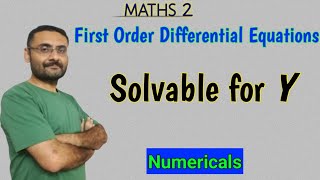 Equation Solvable for Y  Problems  First order Higher Degree Differential Equations  Maths [upl. by Etnoval]