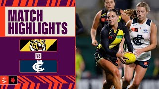 Richmond v Carlton Highlights  Week Four 2024  AFLW [upl. by Marvel]