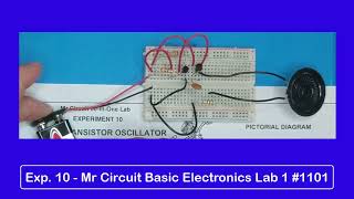 Lesson 14  Experiment 10 How a 2 Transistor Oscillator works [upl. by Anama606]