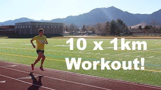 10 x 1km LT Workout  Sage Canaday Training for a sub 219 Marathon [upl. by Yarazed]