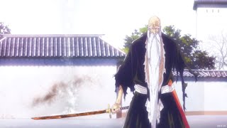 「BLEACH 千年血戦篇」 Yamamoto VS YhwachYamamoto activates Bankai to hunt down and kill Yhwach [upl. by Eijneb]