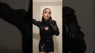 Fashion girl  operagloves leather fashion trends leather highboots [upl. by Ademordna]