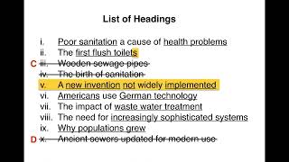 IELTSSimonReadingpart4 Paragraph headings [upl. by Nairrad48]