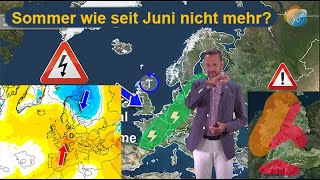 Sommer wie seit Juni nicht mehr Stabile Lage ab und zu Gewitter Wettervorhersage 1120082023 [upl. by Koblas]