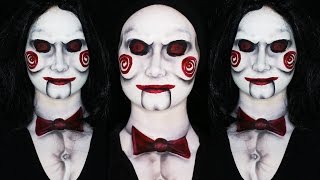 Billy  Jigsaw Saw Makeup Tutorial  LATEX FREE CC [upl. by Cynera]