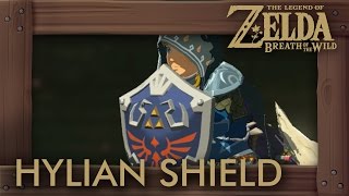 Zelda Breath of the Wild  Hylian Shield Location Best Shield [upl. by Rehttam282]