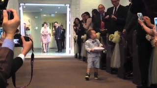 Cutest ring bearer walking down the aisle [upl. by Onairam]