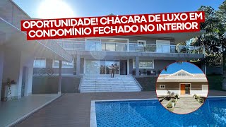 847  CHÁCARA DE LUXO COM 4 SUÍTES PISCINA COMPLETA SALA DE CINEMA E MUITO MAIS [upl. by Haines76]