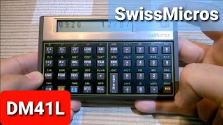 SwissMicros Calculator DM41L  HP41CX Clone  Alarm setting  XYZALM [upl. by Ilojne]