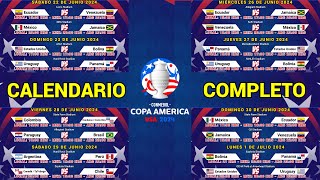 CALENDARIO COMPLETO de la COPA AMERICA 2024 [upl. by Urdna]