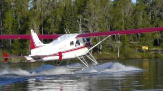 Wilderness Air DHC2 Beaver to Oak Lake lodge Ontario Canada June 2013 [upl. by Arelus]