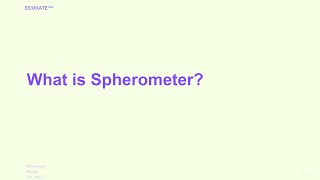 What is Spherometer [upl. by Zosima]