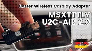 MSXTTTLY Carplay Wireless Adapter U2C AIR 20  günstiger amp schneller Dongle [upl. by Aizitel]