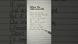 down by the bay where the watermelons rot lyrics lyrics [upl. by Budd293]