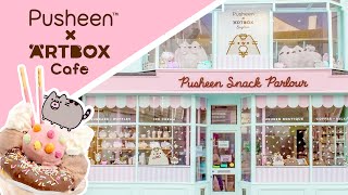 Pusheen Snack Parlour Tour Pusheen x ARTBOX Cafe [upl. by Nomma]