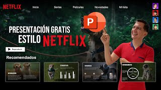 🎥 Estilo NETFLIX en PowerPoint ✅ Presentación profesional elegante y fácil✅ [upl. by Mountfort117]