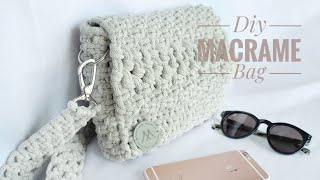 DIY Classic Macrame Bag  Klasyczna torebka ze sznurka [upl. by Jennine514]