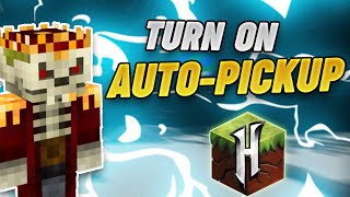 How to turn on AUTOPICKUP Hypixel Skyblock [upl. by Ennair473]