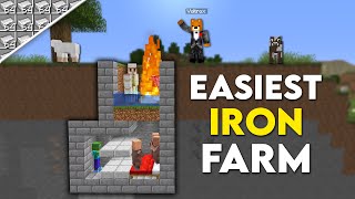 Minecraft The Easiest IRON FARM to Make  Tutorial 118 amp 119 [upl. by Htrow]