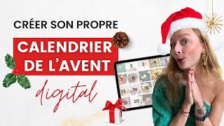 Comment faire un calendrier de lAvent DIGITAL  🎁  Fiche à télécharger [upl. by Ekim]