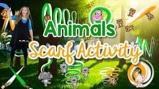 Animal Scarf Activity Scarf Movement Dance Animal Brain Break Sing Play Create [upl. by Aggappe]