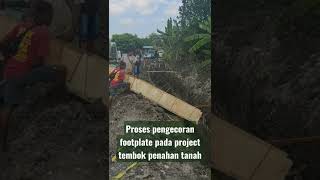 Pengecoran pondasi footplate pada project TPT tembok penahan tanah shorts [upl. by Tabbitha]