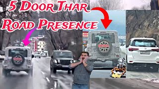 Mahindra 5 Door Thar Road Presence🤯🔥दिल खुश हो गया आज तो😍 Watch Till End👍 [upl. by Hsakiv]