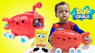 Bob Esponja Imaginext Ônibus Fenda do Biquini Spongebob Squarepants Bikini Bottom Bus [upl. by Shaff]