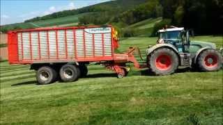 1 Schnitt 2014 Laden mit Fendt Vario 936 und Pöttinger Jumbo Claas Arion 630 und Krone [upl. by Danice690]