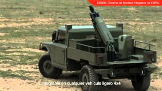 EIMOS Expal 60mm 81mm Integrated Mortar System light wheeled vehicle Spanish defence industry [upl. by Georgina]