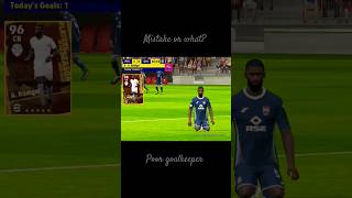 Mistake by goalkeeper in pressure ronaldo x rudiger 🔥 efootball fifa pesmobile trending top pe [upl. by Huxham]