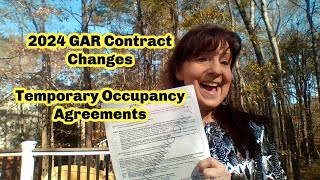 2024 GAR Contract Changes  Temporary Occupancy Agreements newGARcontracts [upl. by Nayarb145]