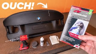 HOW TO REPAIR CRACKED FIBERGLASS  BMW CSL Style Trunk Repair [upl. by Ace]