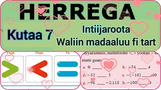 Herrega Kutaa 7ffaa Boqonnaa 2 Intiijaroota Waliin madaaluu fi tartiibessuu Part 2 [upl. by Haeli]