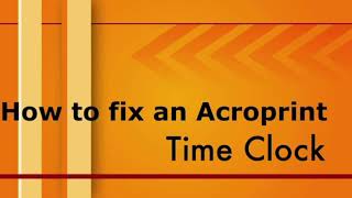 How to fix a time clock [upl. by Kenon929]