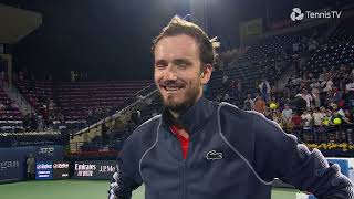 Daniil Medvedev  Post Match Interview  R2  Dubai Duty Free Tennis Championships 2023 [upl. by Htebirol]