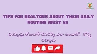 TIPS FOR REALTORS ABOUT THEIR DAILY ROUTINE MUST BE [upl. by Danzig]