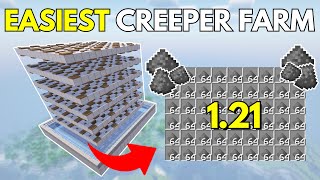 BEST CREEPER Farm for Minecraft Bedrock 121 [upl. by Ursa]