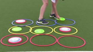 Primary PE Lesson Ideas  Ultimate Frisbee  Tic Tac Toe [upl. by Hillel]